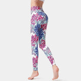 Print Yoga Suit Yoga Pants-Pink-3