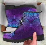 Printed high-top boots women-Purple-7