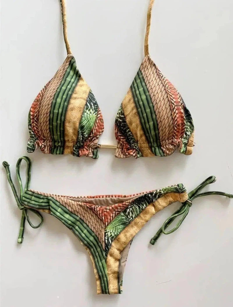 Printed strap bikini-6