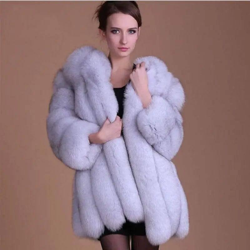 Russian imitation fur fur all-in-one women's winter-True colors-3