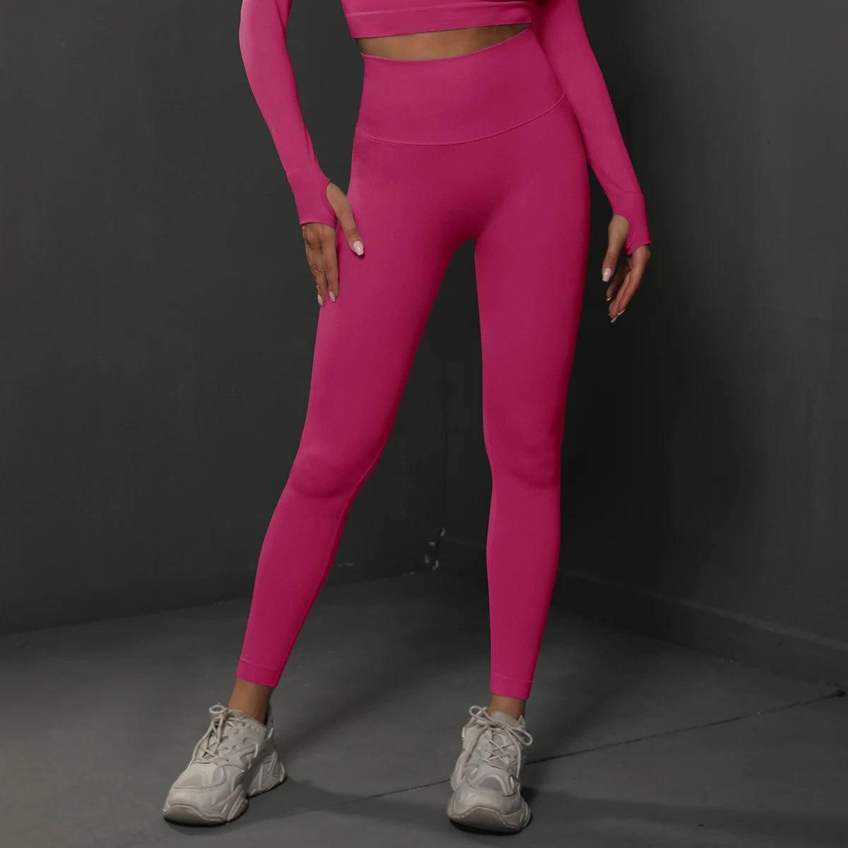 Seamless Gym Leggings Women Yoga Pants Sexy High Waist Booty-3