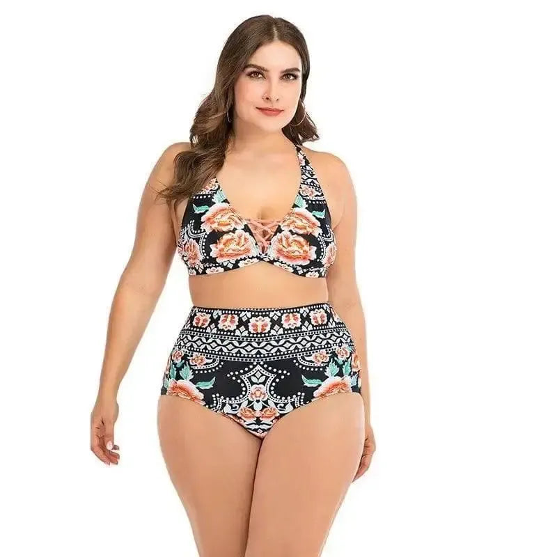 Stylish Big Cup Swimwear for Ultimate Support-A8821-4