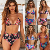 High Waist Split Swimsuit Women European And American-1