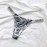 Low-rise T Pants Narrow Edge Water Diamond Underwear-zebra-5