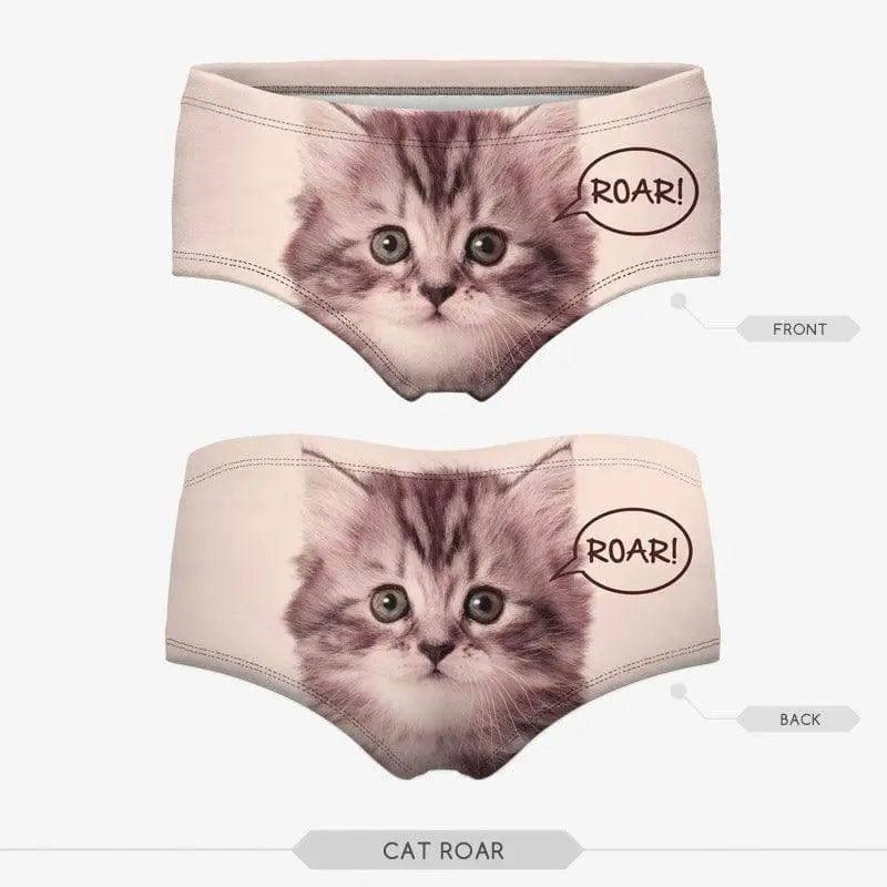 Sexy Panties Wholesale 3d Print Cat Cotton Underwear Women-2