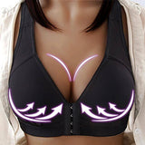 Push Up Bra Front Closure Solid Color Brassiere-front style1-B-7