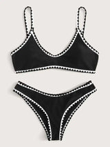 Pink Bikini Set: Chic & Comfy Swimwear-Black-2