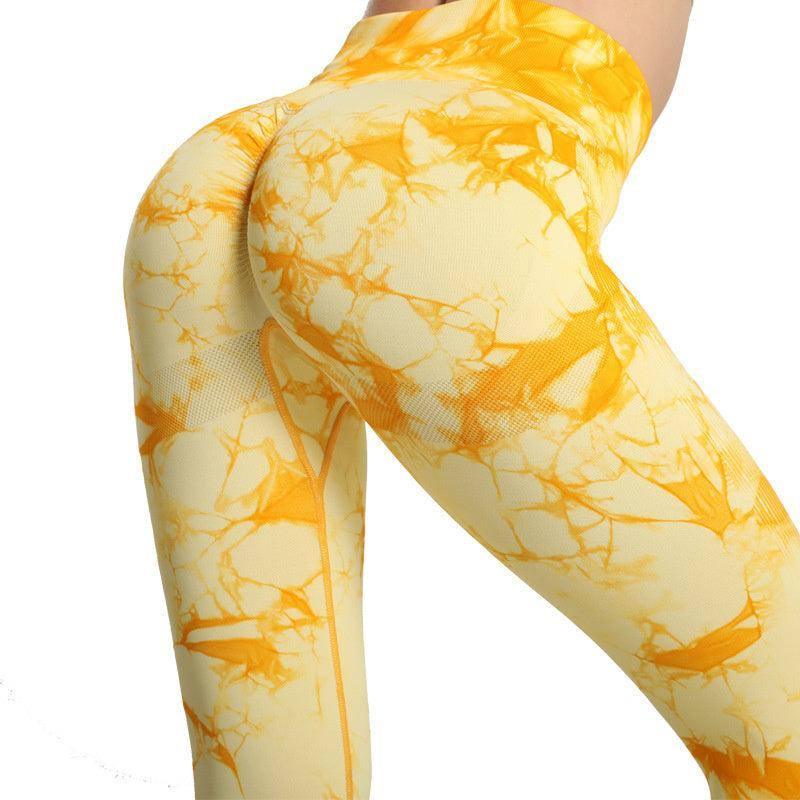 Stylish Printed Workout Leggings - Vibrant & Versatile-Yellow-9