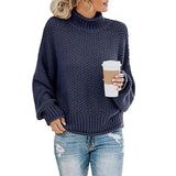 Thick Sweater-Navy blue-9