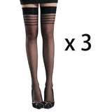Textured Lace Stockings-BlackC-6