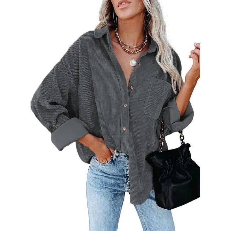 Trendy Button Jacket for Men & Women-Gray-6