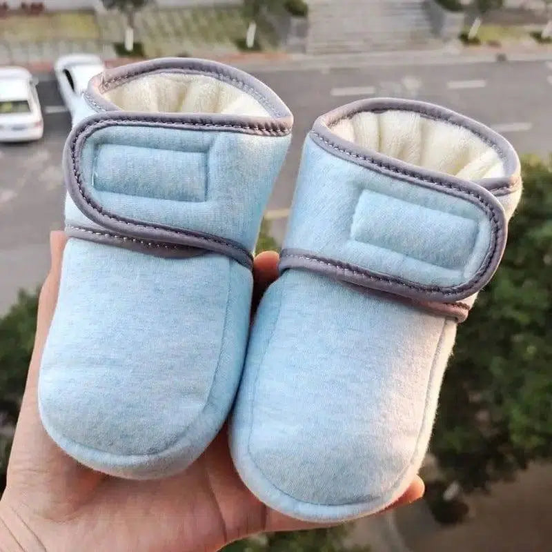 Velcro with Soft Soles for Baby Does Not Come Off Cotton-Blue-5