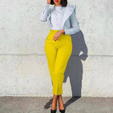 Women's Clothing Plus Size Fashion Temperament Leisure-Yellow-1