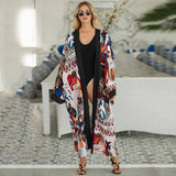 Women's Fashion Bohemian Long Dress Retro Style Long Sleeve-XK08-9