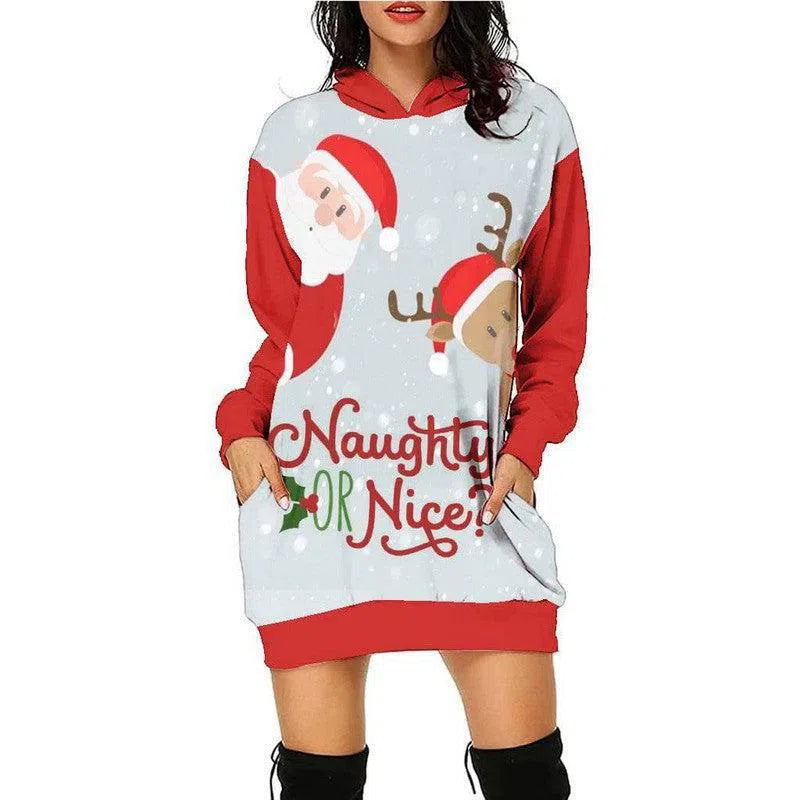 Women's Fashion Casual Printing Christmas Holiday Party-SWY090206-7