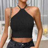 Women's Fashion Suspenders Knitted Top-1