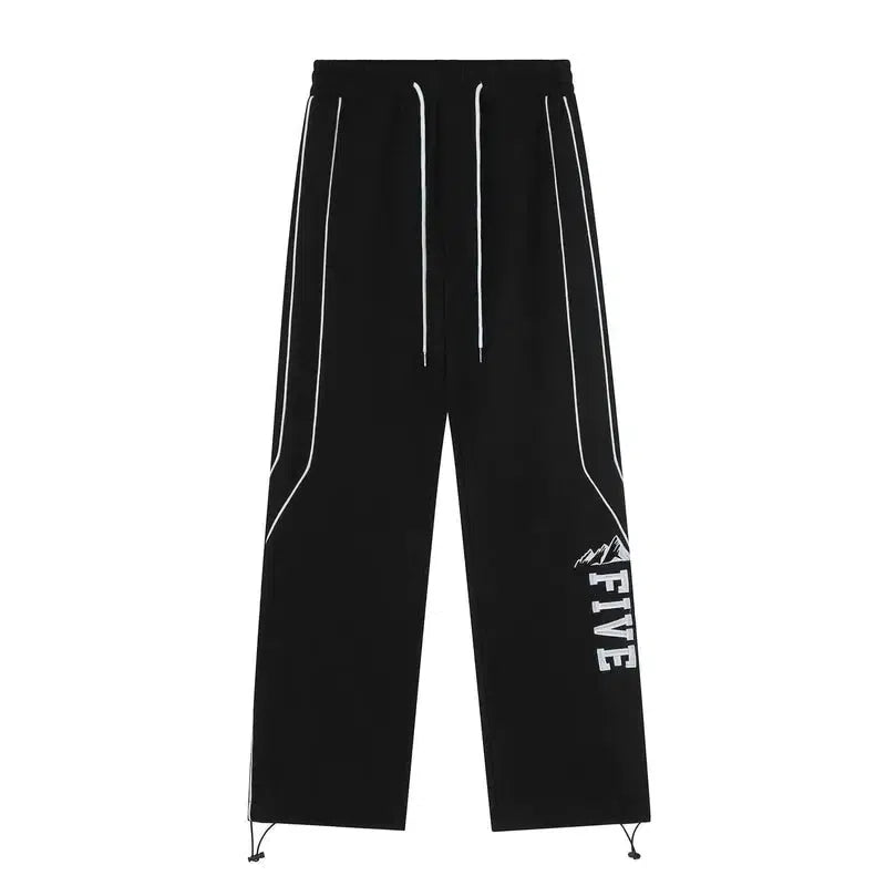 Women's Fashionable And Personalized Versatile Sports Pants-Black-7