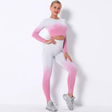 Women's fitness exercise yoga pants yoga suit-5