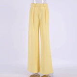 Women's High Waist Loose Temperament All Match Trousers-2