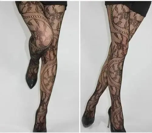 Women's jacquard stockings slim-fit pantyhose-2