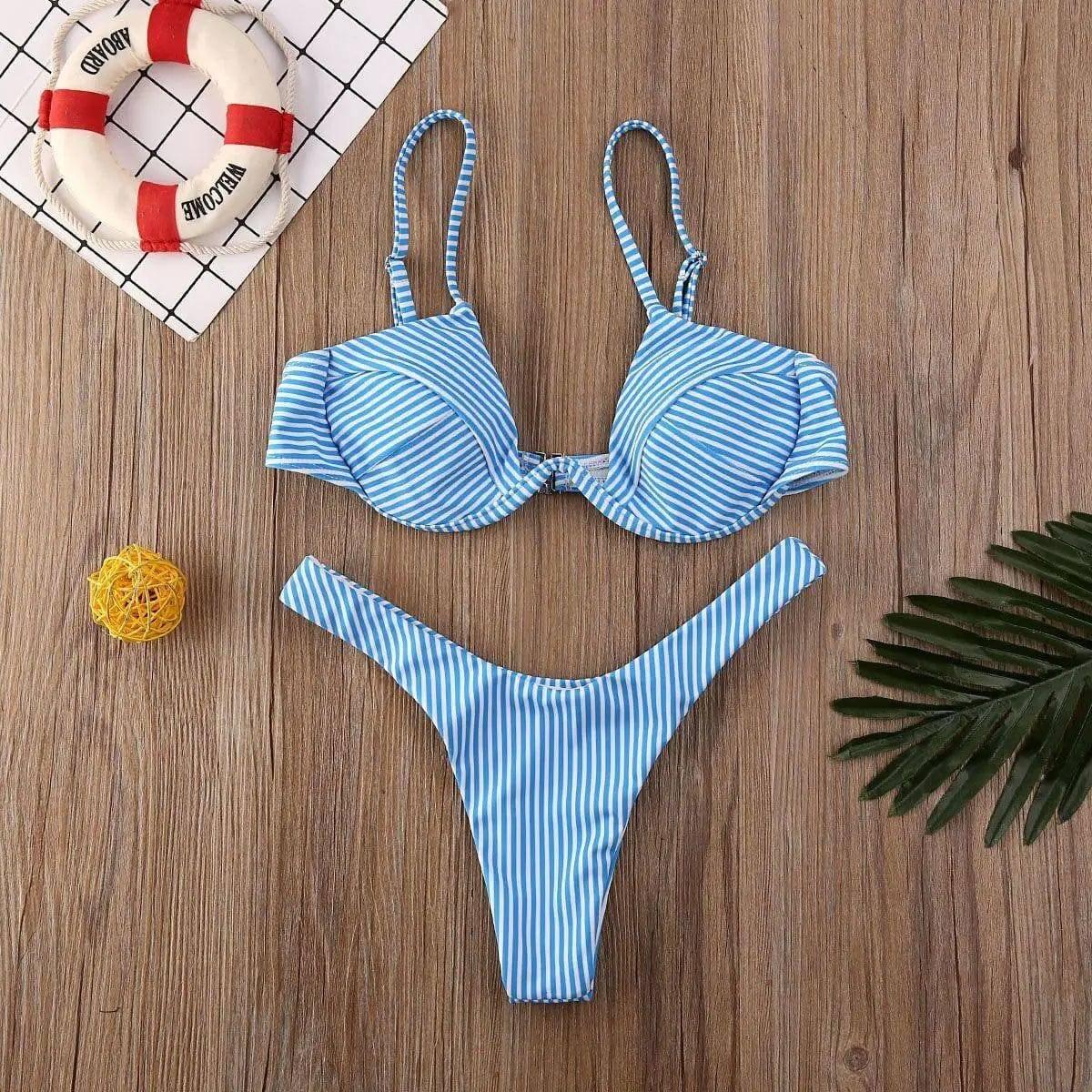 WOMEN'S SEXY BIKINI-Blue-2