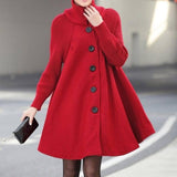 Women's Simple Solid Color Casual Jacket-Red-1