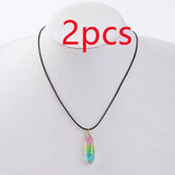 Women's Transparent Geometric Diamond Crystal Necklace-Color-5