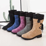 Women Winter Boots Mid-Calf Snow Boots-1