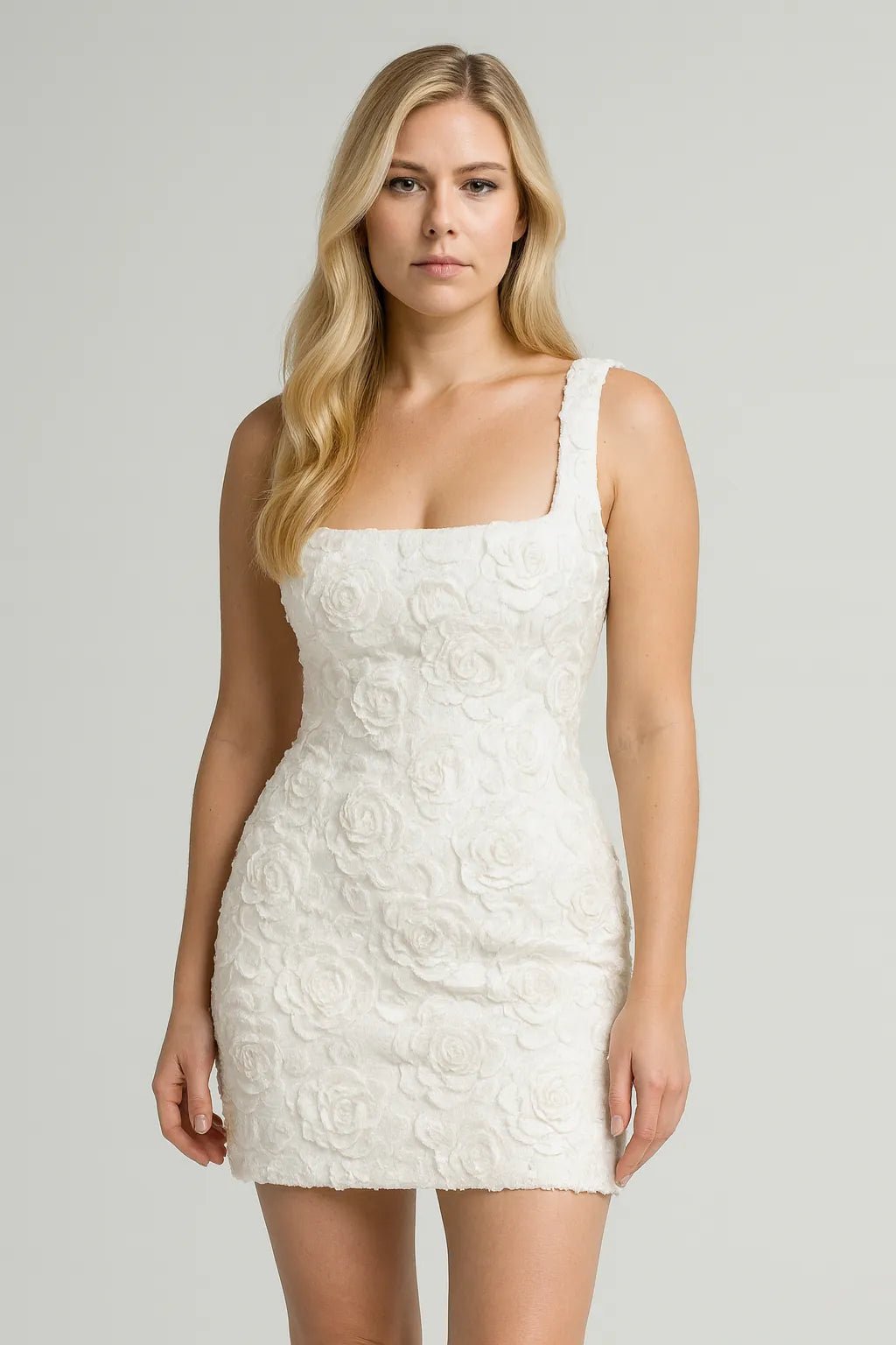 Damski sweter z pełnym wdziękiem bez rękawów, jednokolorowy biały / XL