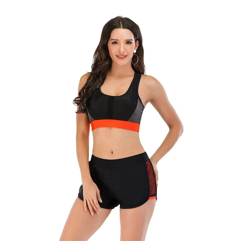 Sports Vest Split Boxer Bikini Set-2